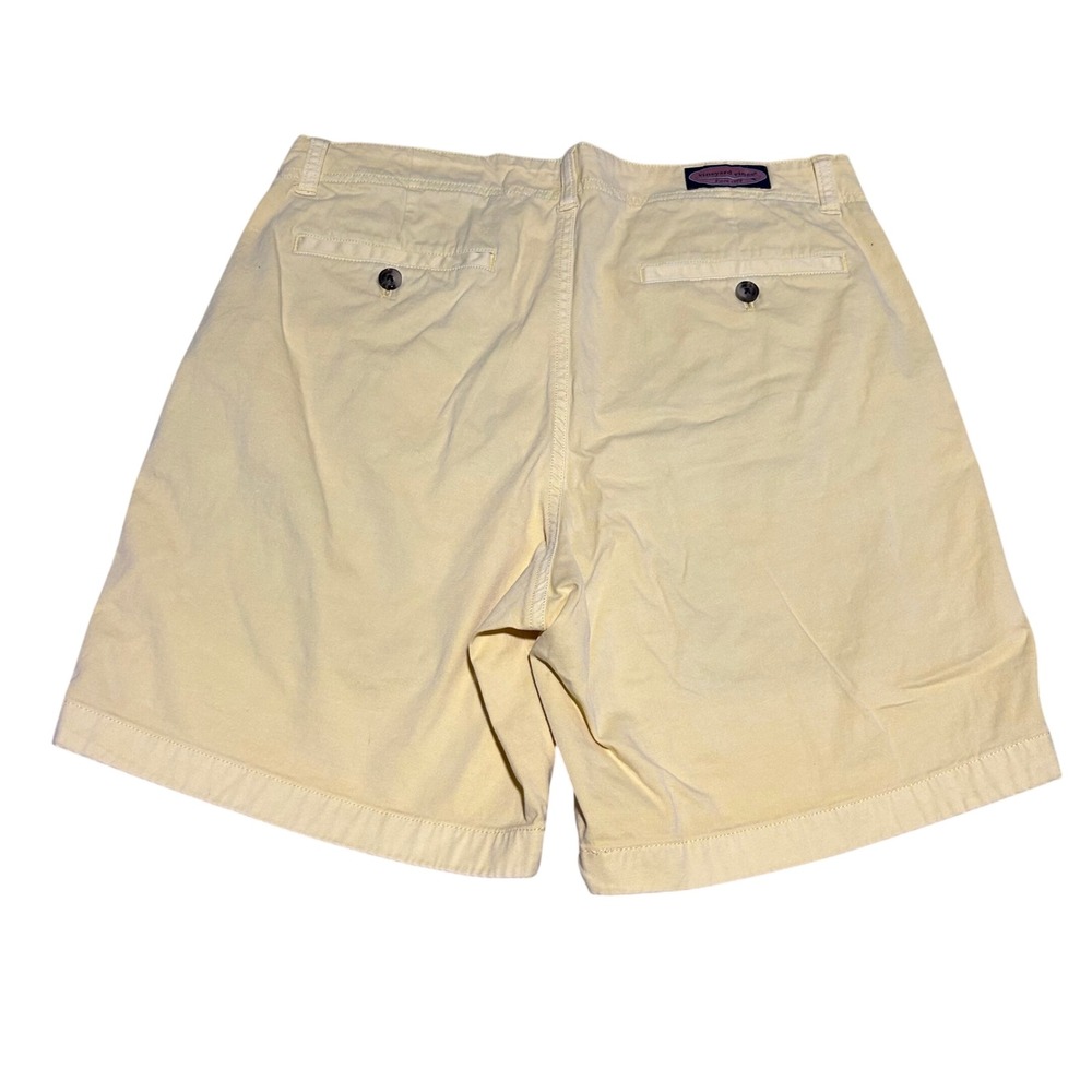 Vineyard Vines Breaker Shorts Mens 31 9in Yellow Cotton Twill Chino 1238 - Picture 2 of 6